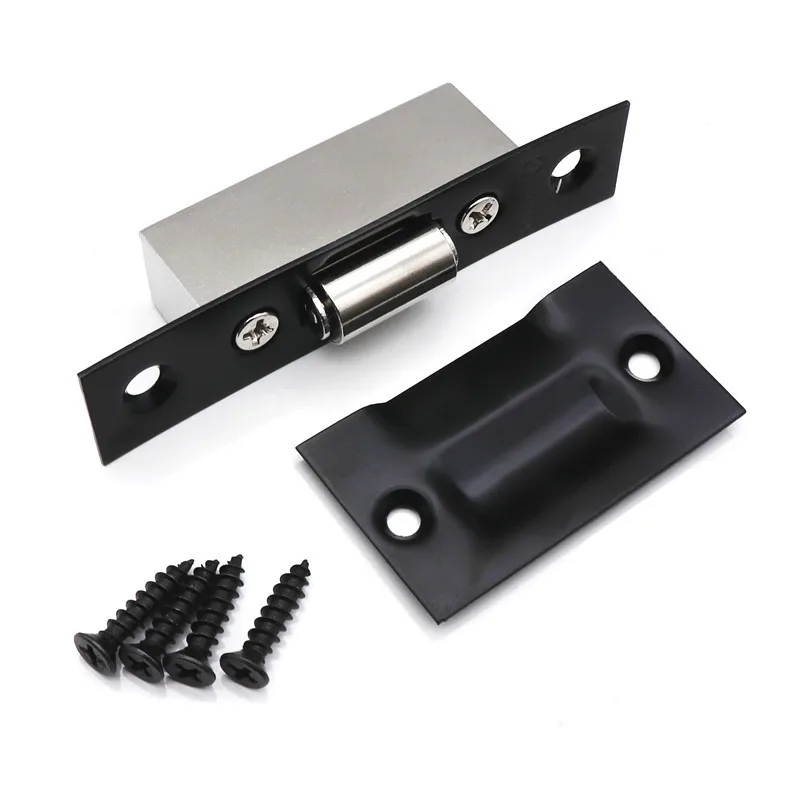 High-quality Hidden Stainless Steel Door Latches Cupboard Cabinet Roller Latch Lock Wooden Door Stops Home Furniture Hardware