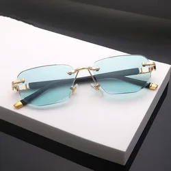 Old people Rimless Progressive Reading Glasses Men Women Near and Far Anti-blue Light Eyesglasses Rectangular Glasses Eyewear
