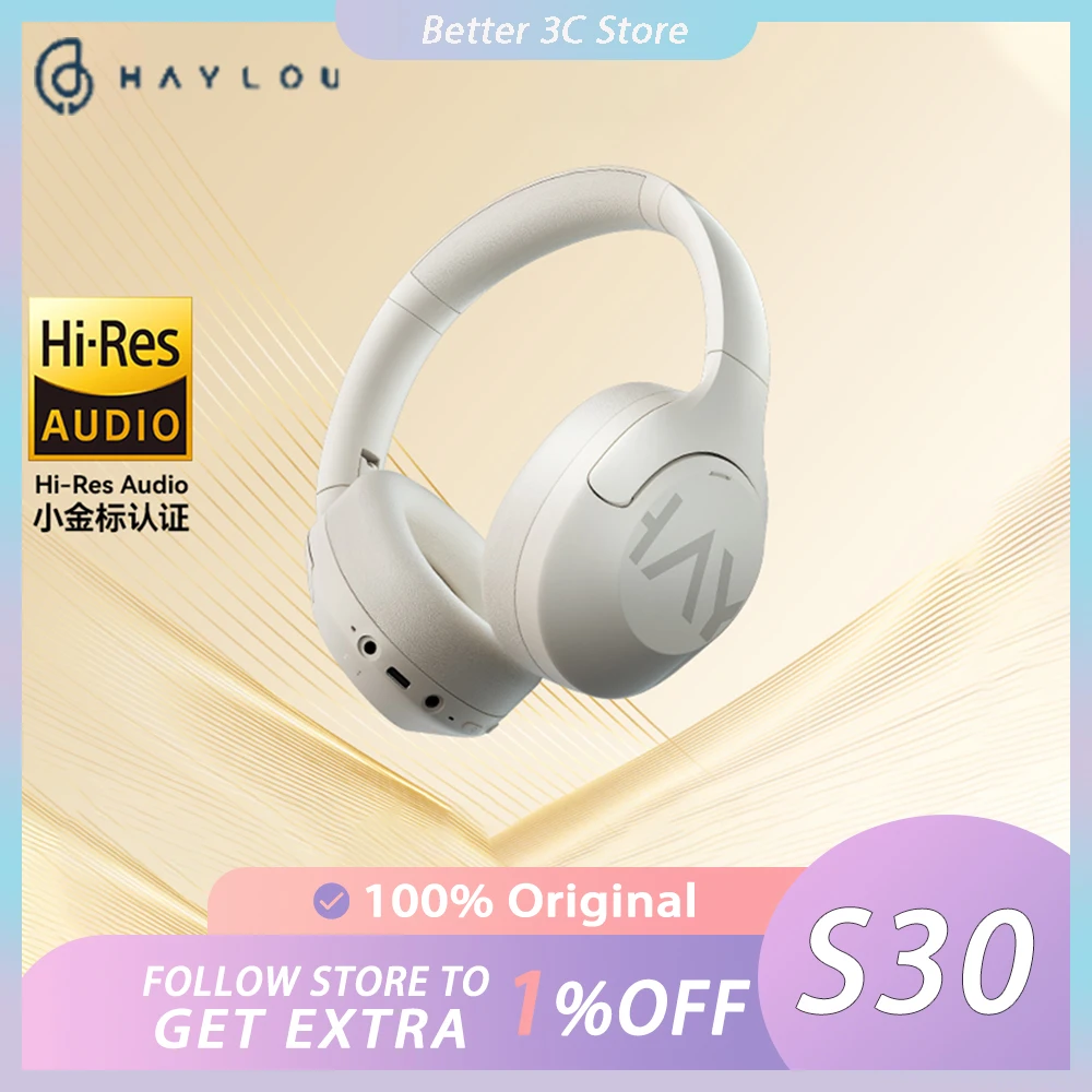 

HAYLOU S30 Bluetooth Headphones Headset Adaptive Noise Reduction Low Delay E-sports Earphone HIFI Ergonomics Pc Gamer Mac Gift