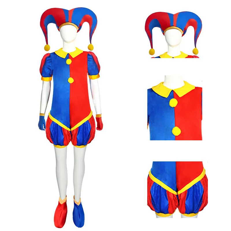 Anime The Amazing Digital Circus Pomni Ragatha Cosplay Costume Adult Unisex Jumpsuit Dress Suit Halloween Outfit Uniform