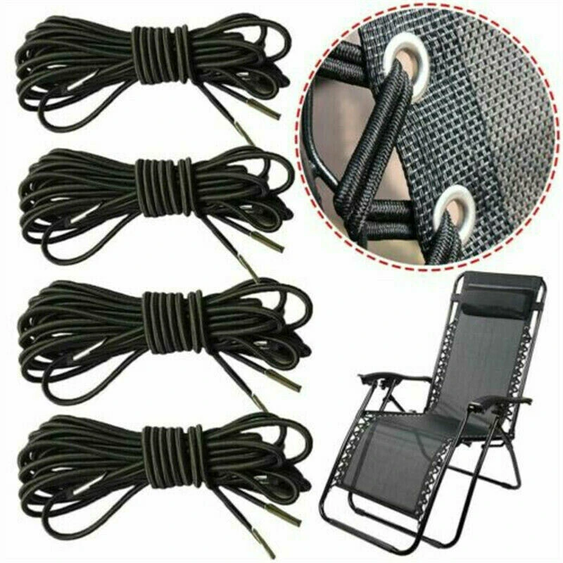 4Pcs Elastic Cord Folding Chair Reinforcement Replacement Bungee Rope Zero Gravity Recliner Laces Part Lounge Home Supplies