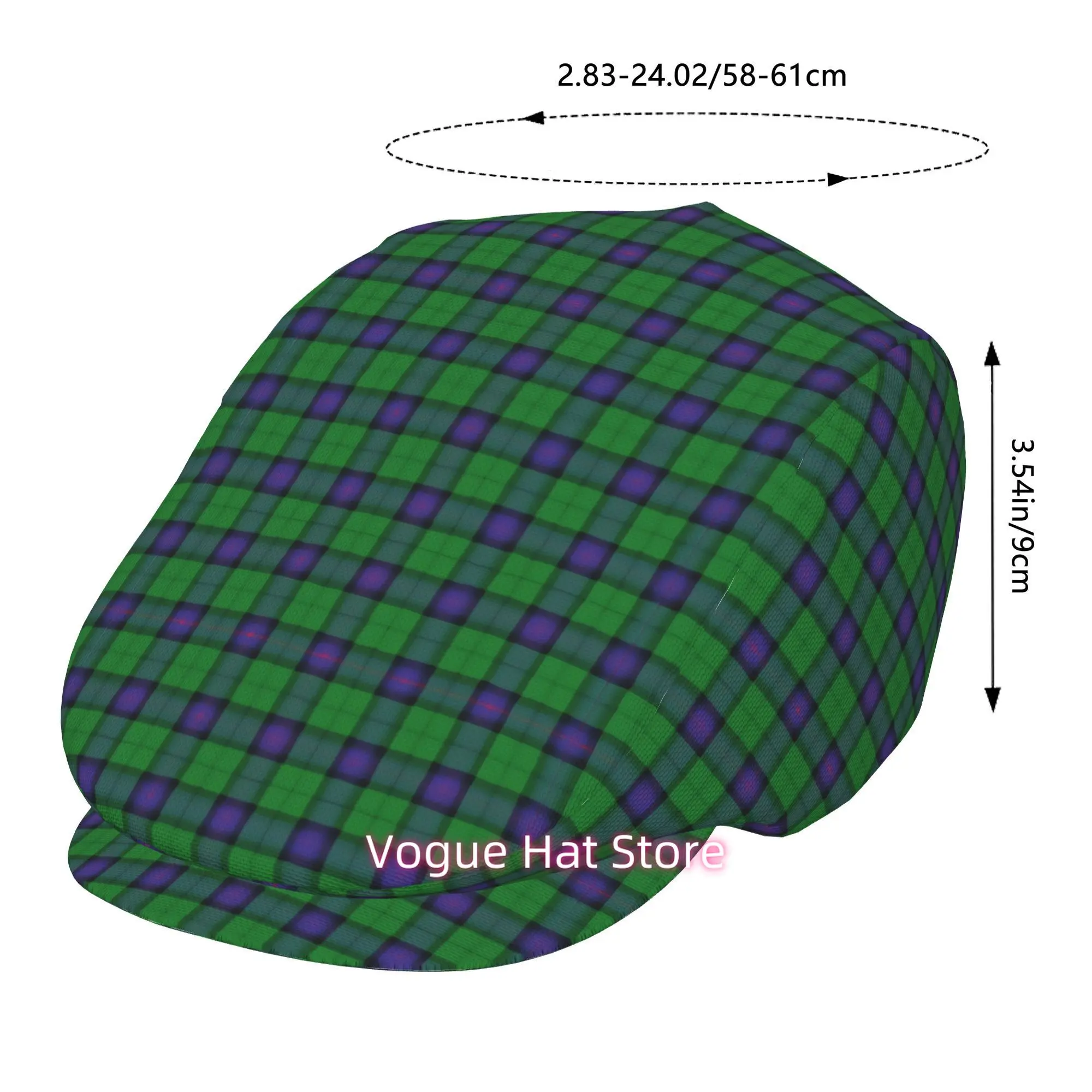 1pc of Scottish Clan Armstrong Tartan Beret, Featuring an All-Over Print, This Retro Newsboy Cap Is Unisex And an Essential Fash