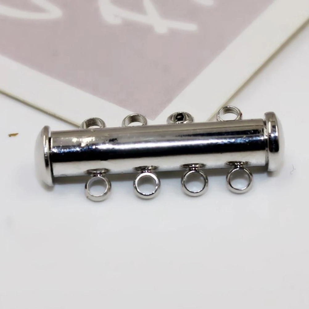 

10pcs Magnetic Tube Lock Clasp Pearl Bowl for Necklace Bracelets Jewelry Making Findings Multi Strand Slide Easy Design Gifts