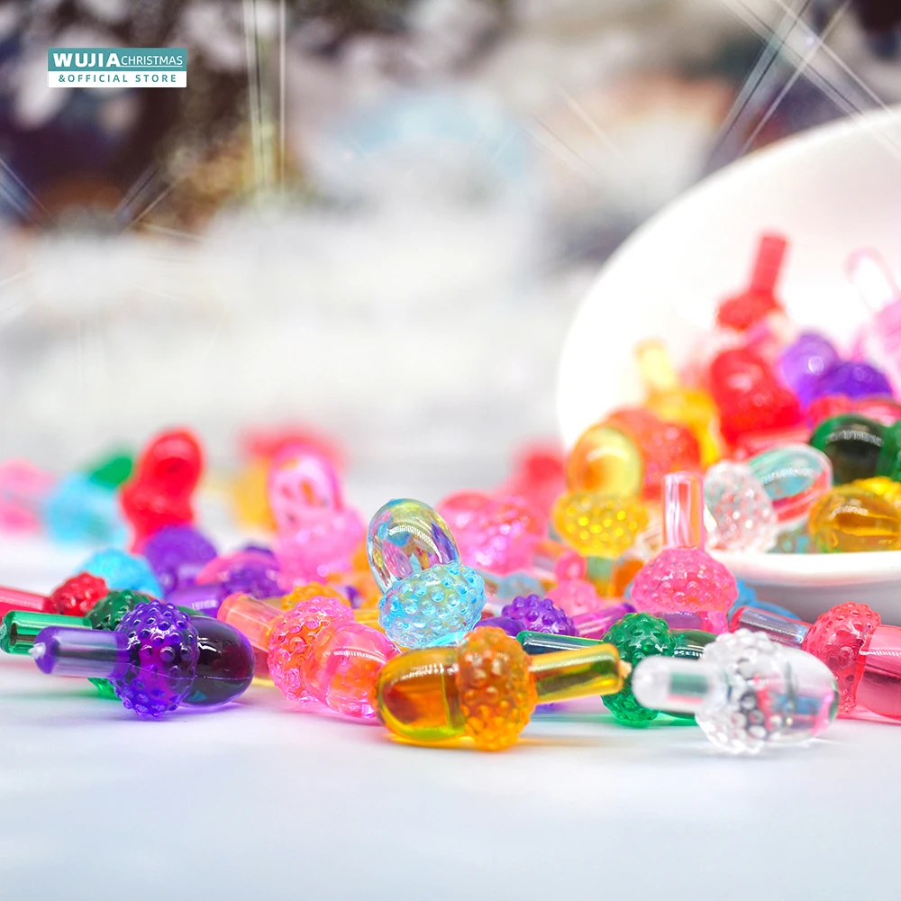 50pcs Replacement Lights Bulbs for Ceramic Christmas Tree Acorn Multicolo Medium Tree Pegs Accessories Thanksgiving Natale Decor