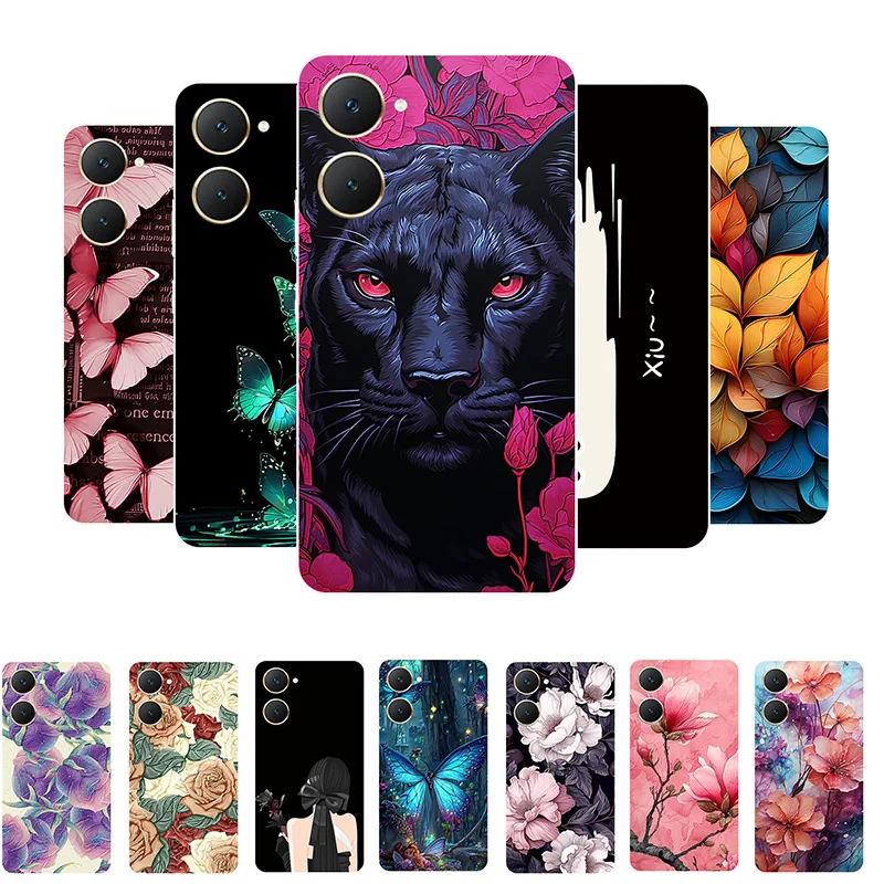 For Vivo Y03 4G Case Y 03 Animal Soft TPU Protective Silicone Case for Vivo Y03 V2332 Back Cover VivoY03 Phone Cases