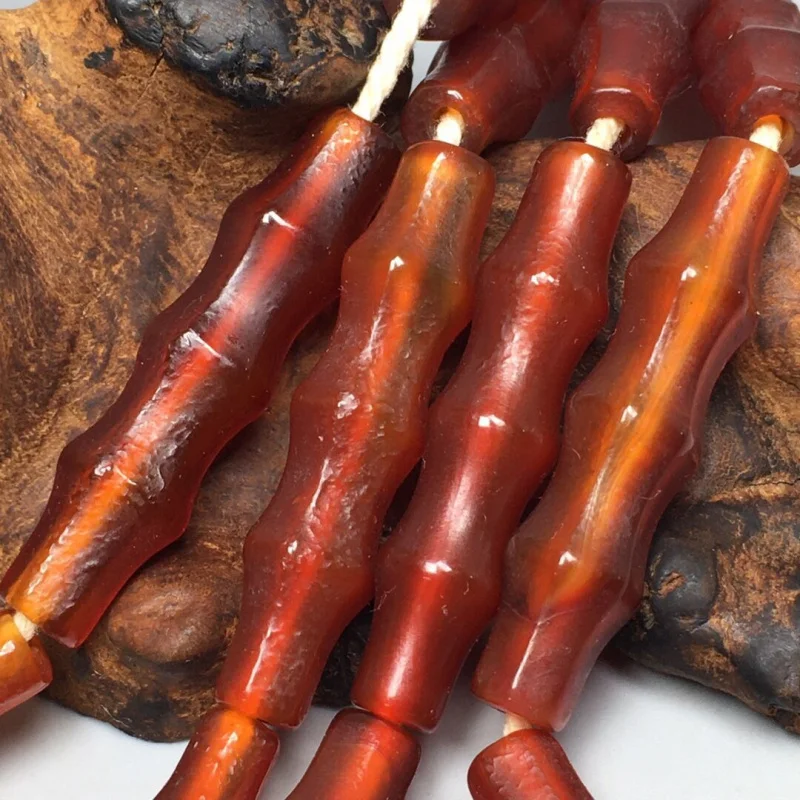 

Natural Old Agate Knot Loose Tube String Jade Jewelry Bracelet Accessories Beads