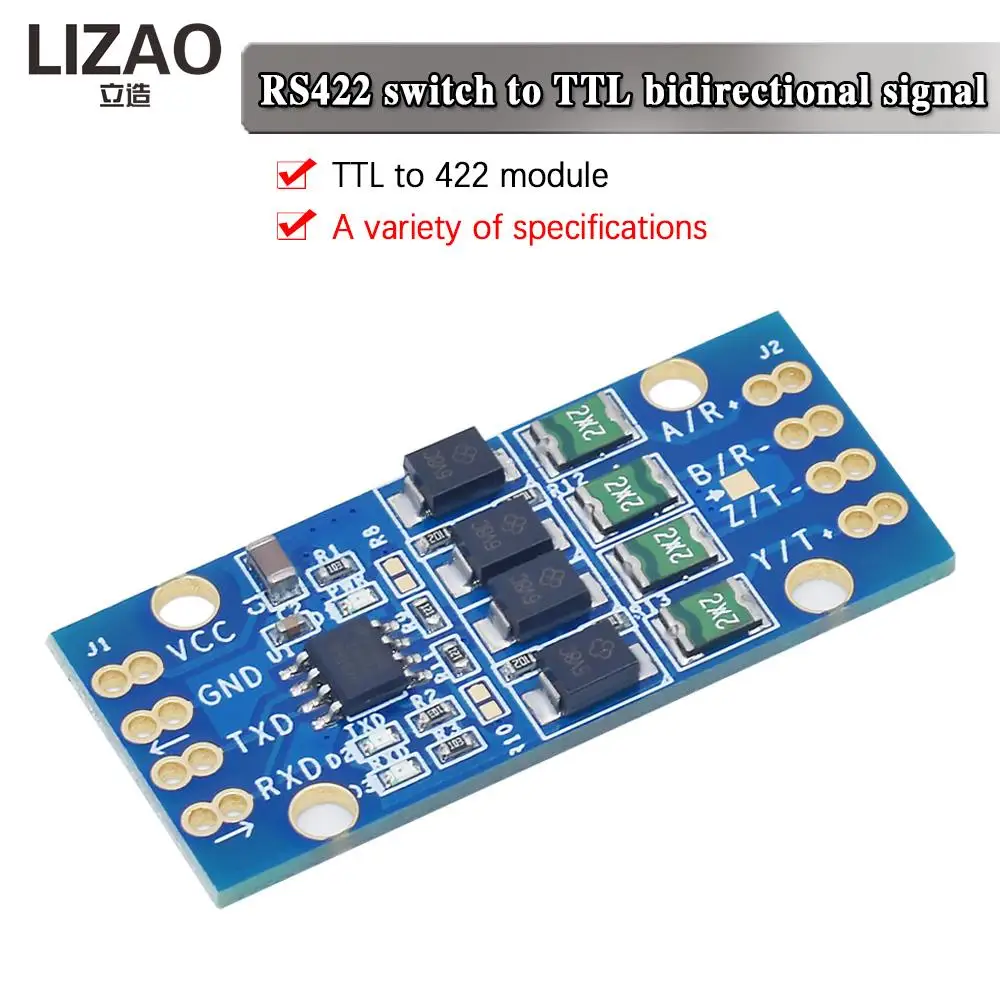 LIZAO RS422 TTL two-way signal TTL 422 Module full duplex 422 to single chip 3.3V/5V