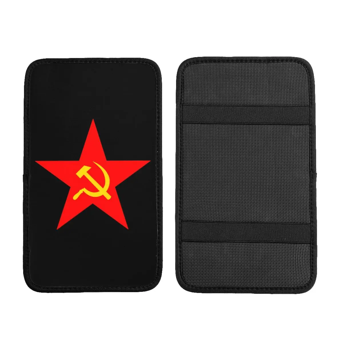 Hammer Sickle Red Star Communist Star Car Armrest Box Pad Waterproof USSR CCCP Communism Center Console Protection Cover Mat