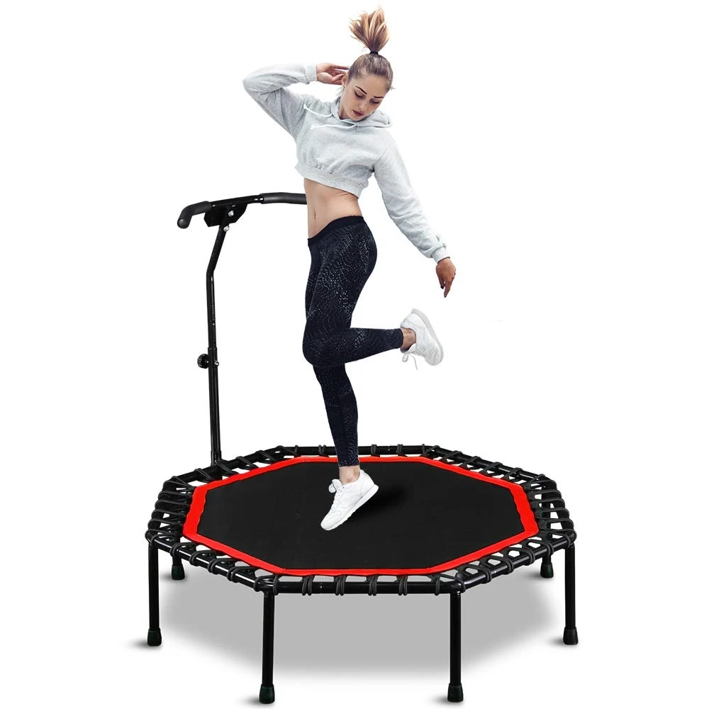

Toddler Adjustable Handle Bar Fitness Trampoline Bungee Rebounder Jumping Cardio Trainer Workout Adults Silent Trampoline 2025