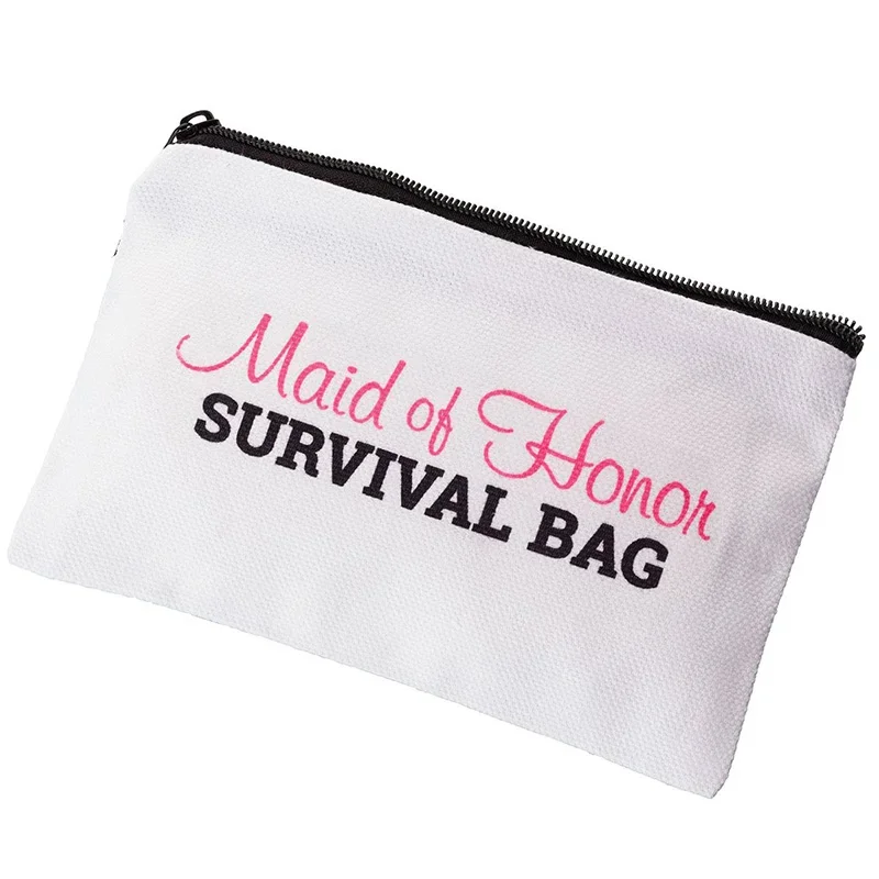 Bride to be Bridesmaid Maid of Honor Wedding Day Bachelorette hen Party Bridal Shower engagement Emergency Survival kit Bag