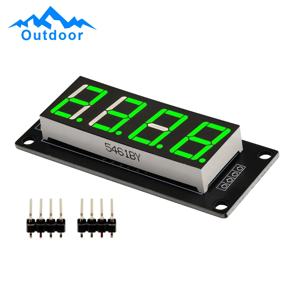 2PCS TM1637 4 Digit 7 Segment LED Display Digital Tube Module 0.56 Inch Time Clock Indicator Tube Module Red Blue Green Yellow