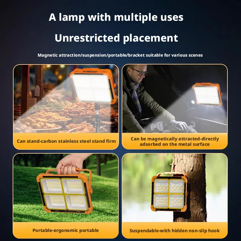 المحمولة تعمل بالطاقة الشمسية LED ضوء الطوارئ للتخييم إصلاح الطوارئ شحن الهاتف المحمول في الهواء الطلق بقاء مصباح محمول