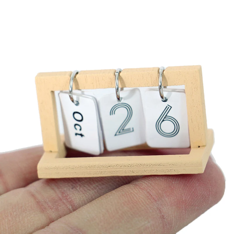 1PC 1:12 Dollhouse Miniature Desk Calendar Wall Calendar Home Model Decor Toy Doll House Accessories Kids Pretend Play Toys