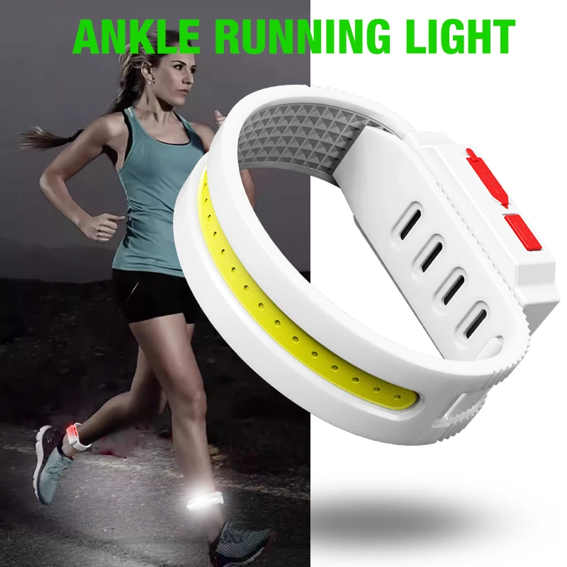 COB Night Running Armband LED Light، الرياضة في الهواء الطلق، وامض USB قابل لإعادة الشحن، آمن للذراع، سوار تحذير الساق