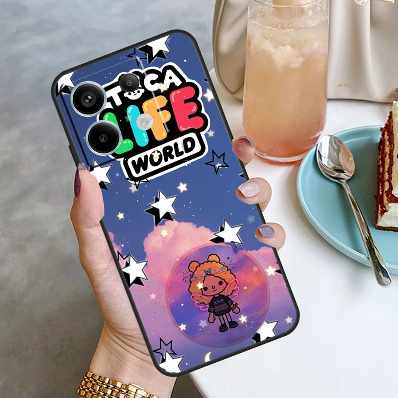 Toca Boca Toca Life World game Case For Xiaomi Redmi Note 13 Pro 12 11 10 9 Note 12S 10S 11S 9S Redmi 12 10C 12C 13C Cover