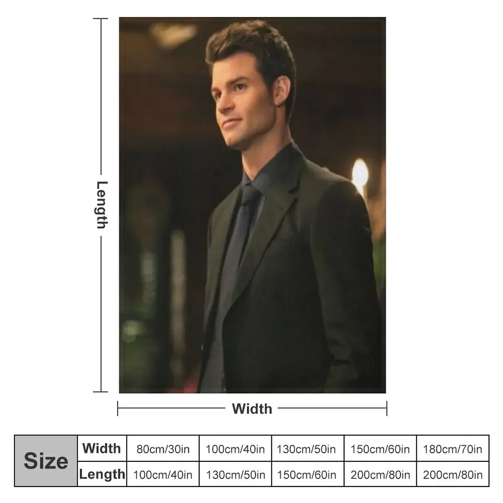Elijah Mikaelson Throw Blanket couch cozy soft plush fuzzy picnic outdoor blanket
