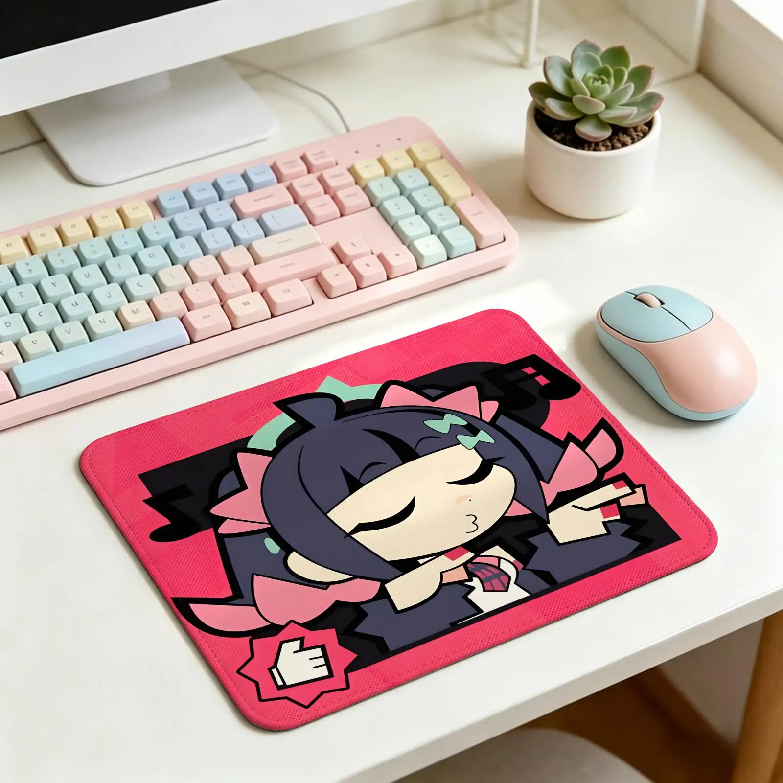 Zenless Zone Zero Gaming Mat,Reinforced Stitched Edge, Nangong Yu Portable Non‑Slip Pad for Laptop Office & E‑Sports Game Play