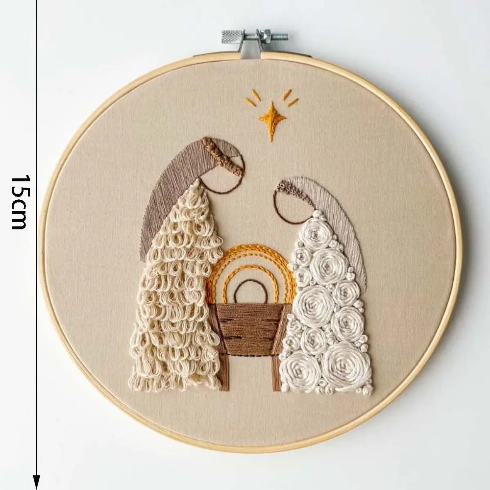 Christmas Cross Stitch Nativity Scene Embroidery Kit Non-finished Products Funny DIY Religious Vintage Embroidery