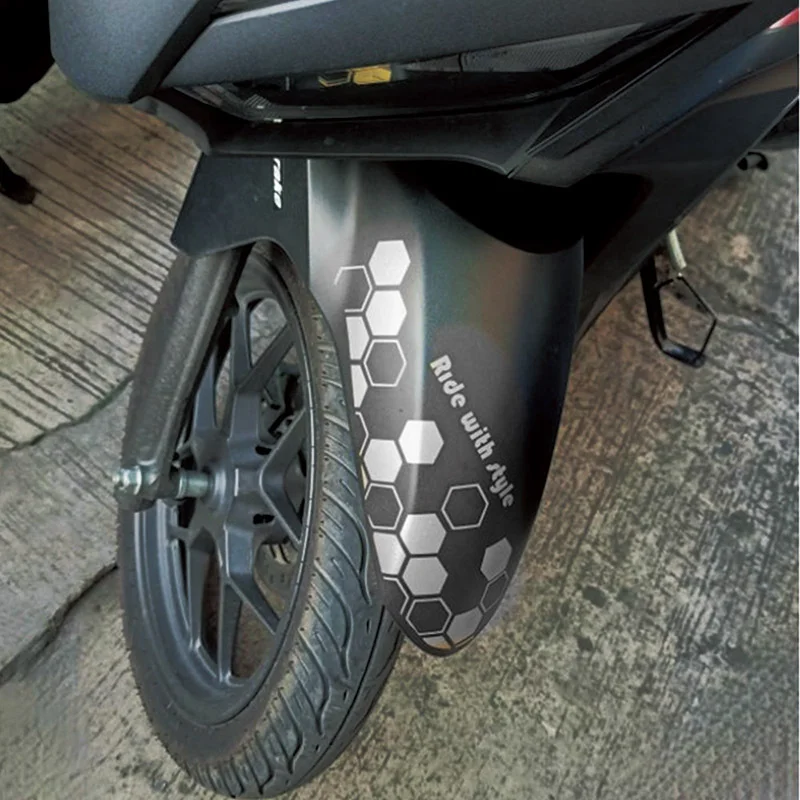 

Motorbike Fender Stickers Hexagonal Reflective Stickers Reflective Body Stickers Honeycomb Shaped Pull-On Body Decals