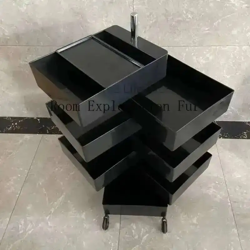 عربات الشعر الجمالية للصالونات مع معدات عربة باديكير احترافية لتصفيف الشعر وعربة تخزين وأدراج التجميل باللون الذهبي