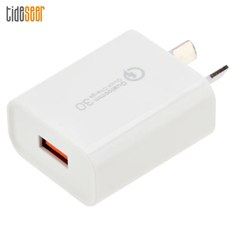 300pcs 18W Quick Charge 3.0 Australia New Zealand AU Plug USB Wall Home Charger Travel Power Adapter for iPhone Xiaomi Samsung