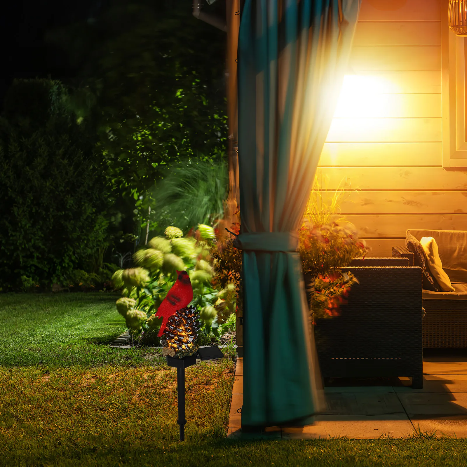 

1pc Solar Cartoon Bird Light Stakes Energy Saving Outdoor Decor Garden Yard Wedding Trees Path Patio Grass Lawn Long