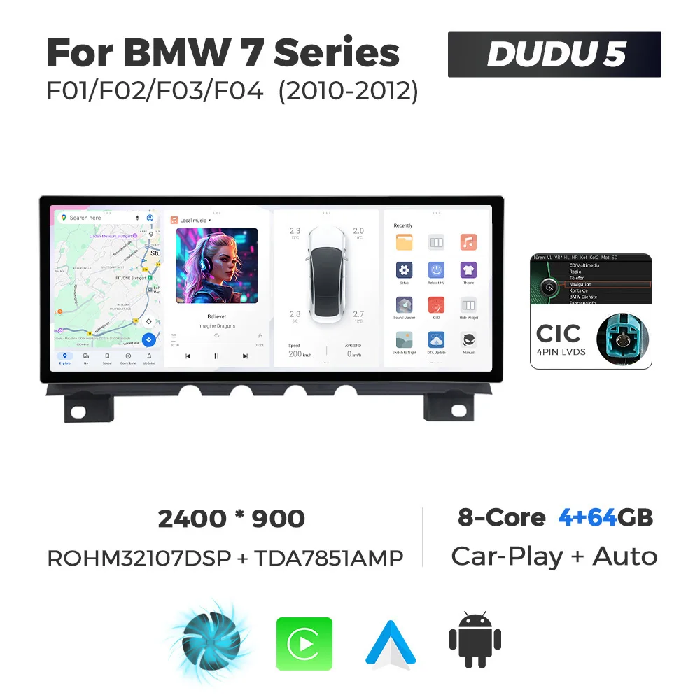 

Mekede DUDU 2K 12.3inch Car Stereo Android System Car Multimedia Player for BMW 7 Series F01 F02 F03 F04 2010-2015