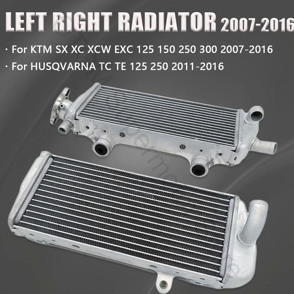 

For KTM HUSQVARNA 2-Stroke Motorcycle Radiator Cooler Aluminum Engine Cooling SX XC EXC TC TE 125 150 250 300 2007-2016 Bikes