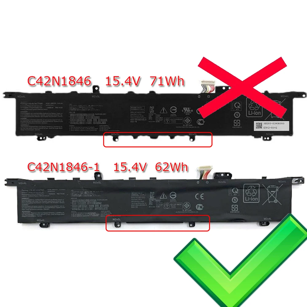 C42N1846-1 15.2V 62Wh New Genuine Battery for Asus ZenBook Pro Duo UX581 UX581GV UX581LV H2004T 0B200-03490000