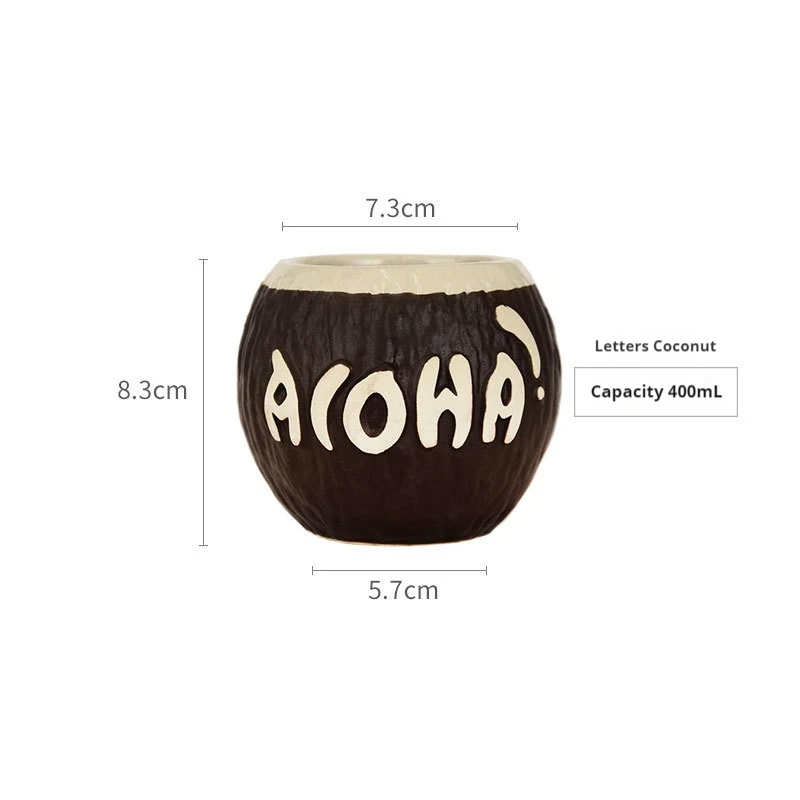 Hoe Bar Party Hawaii Tiki Glass ug 400l Creative Crystal Clear Tiki Shape Zobie Cocktail Drinking Glass ug Cup - Tiki Glass Cup and Glass Tiki Cup price