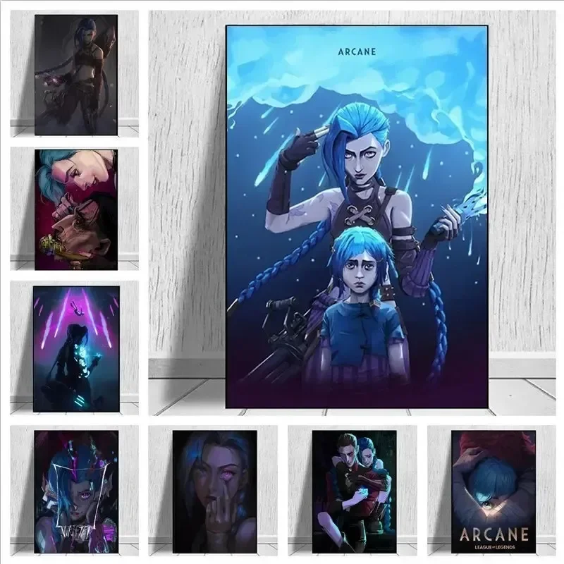 Anime League of Legends Jinx Arcane Lux MissFortune LoL Poster and Canvas Printing Wall Art Picture for Gaming Room Home Decor