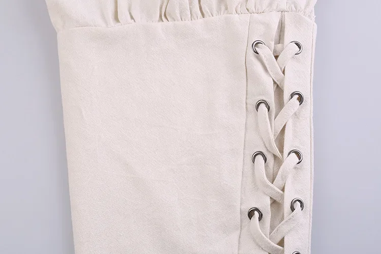 für Cosplay-Auftritte, einfarbige mittelalterliche Schnürhose, Renaissance-Kriegerhose mit schmal zulaufendem Bein – Detail 12