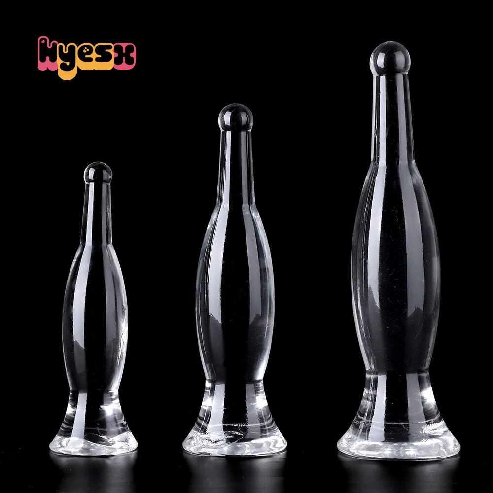 29cm Crystal Blue Vase Anal Plug Butt Plug Health Soft TPE Material Beer Bottle Shape Anal Dildo Adult Anal Sex Toys For Women