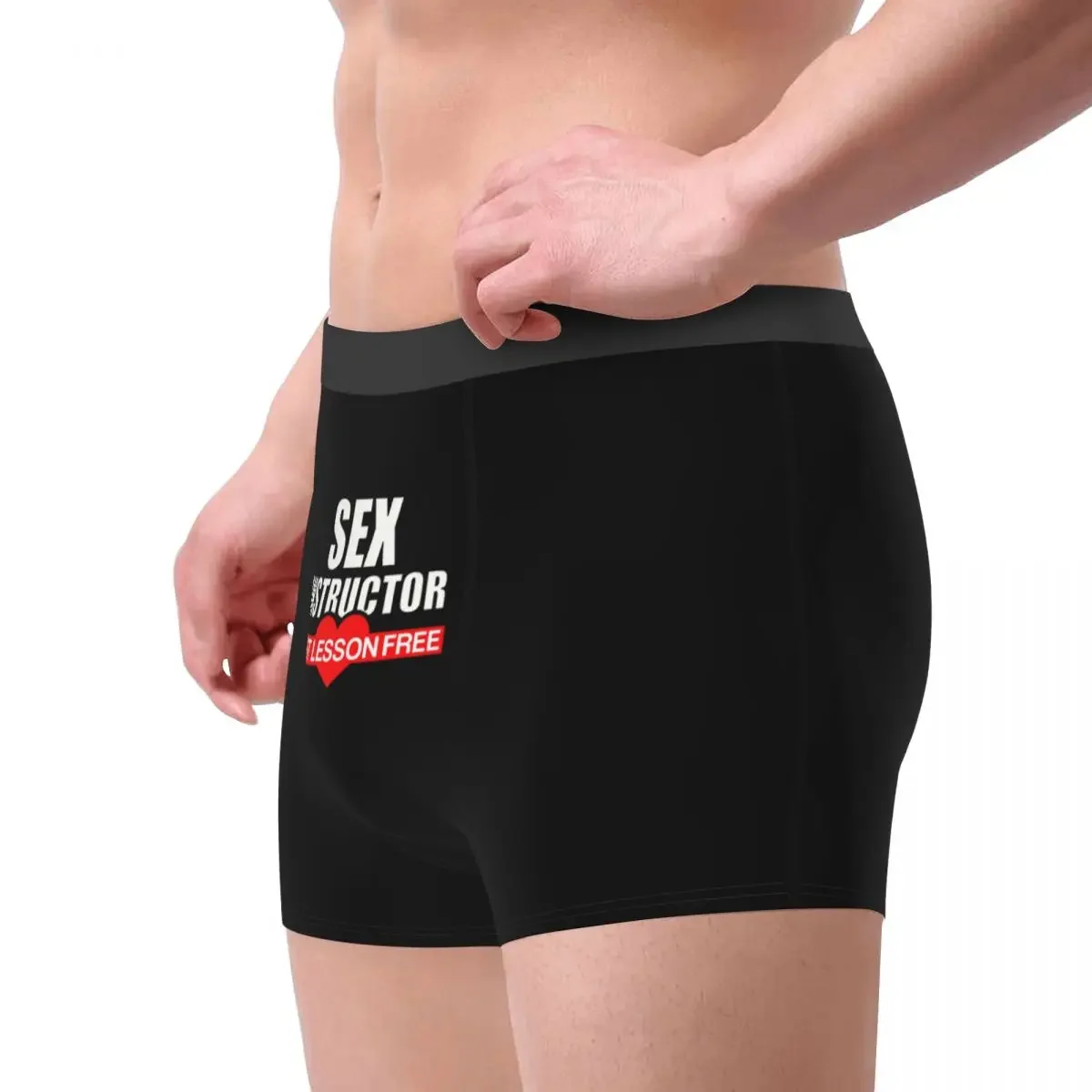 Roupa interior personalizada do instrutor do sexo dos homens, boxer do estiramento, shorts da cueca, calcinha macia, cuecas sexy para o sexo masculino