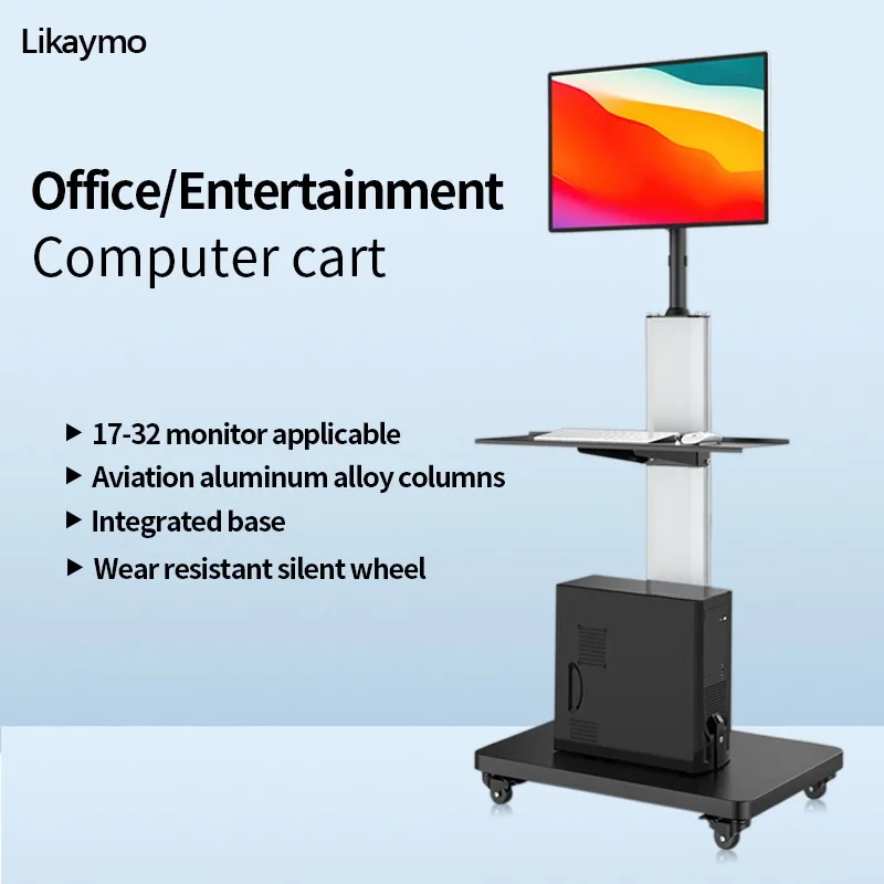 Ergonomic Height Adjustable Sit Stand PC Mobile Computer Workstation Cart Customized