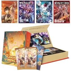 Latest Release Genshin Impact Cards Anime Project TCG Game Lumine Booster Box Collection Cards Games Rare SSR Toys card