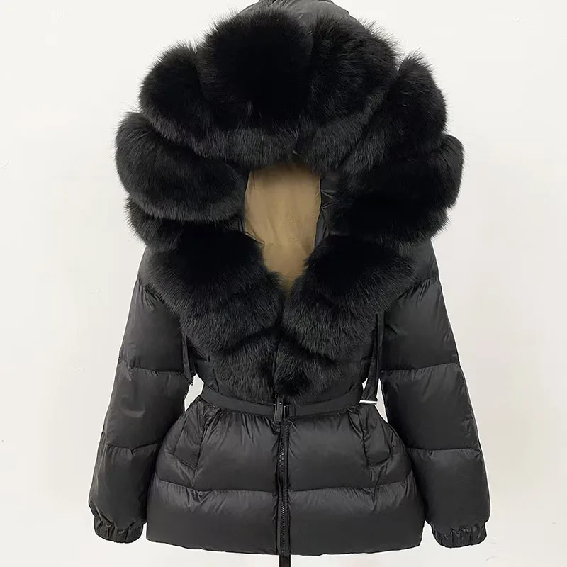 Women's Hooded Down Jacket, Versatile Thickened Warm Jacket with Fox Fur Collar, High-Quality Puffer Jacket, 2026, New Arrival,