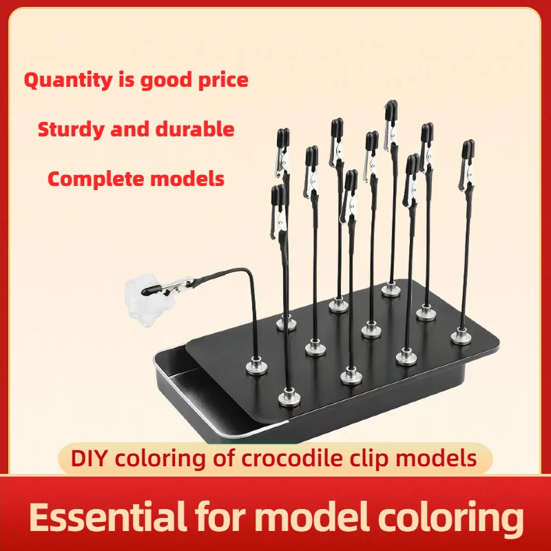 

Flexible spray gun, spray 12 pieces, crocodile clamp, magnetic, hobby, DIY model making, model painting, stand, base stand