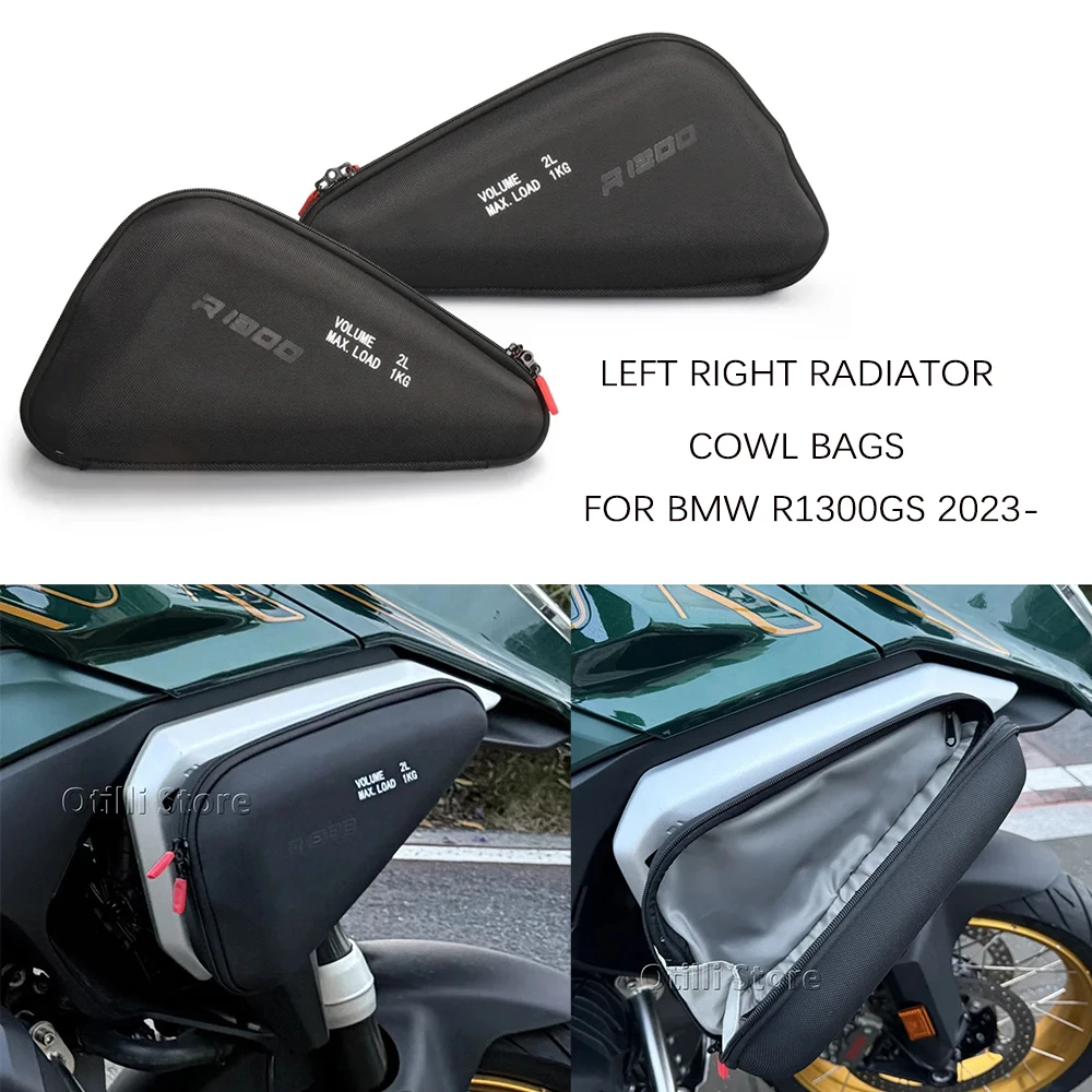 New R1300GS Fairing Left Right Radiator Cowl Bags Waterproof For BMW R 1300 GS GS1300 R1300GS 2023-2025 Motorcycle Accessories