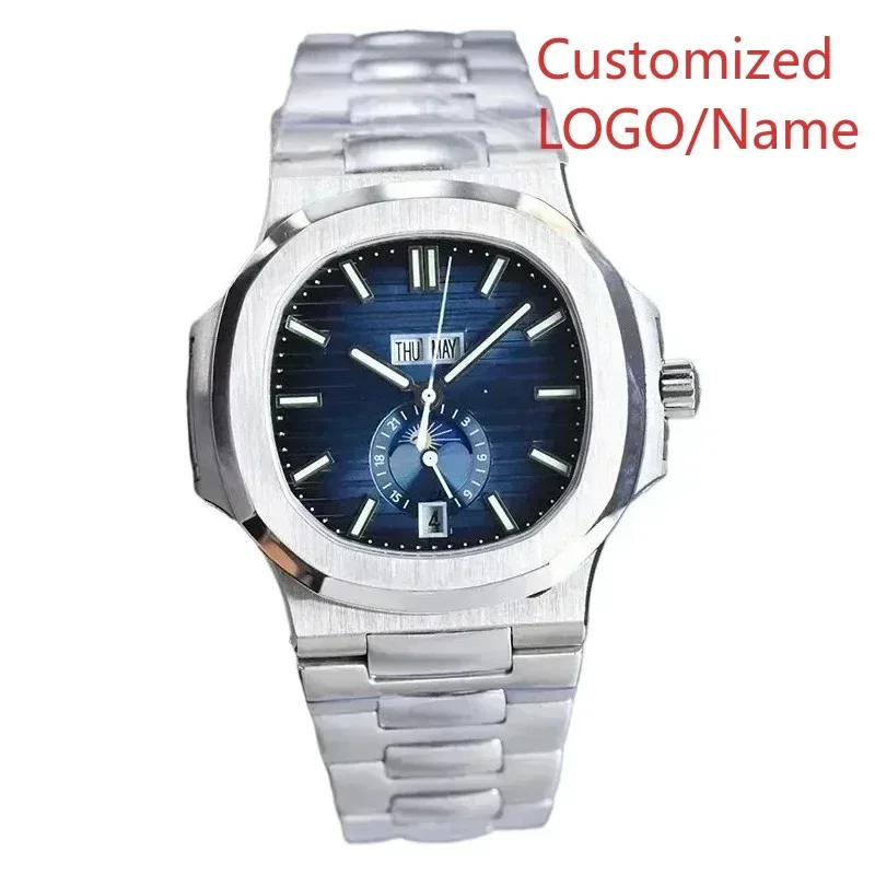 A88 Store  Men Moonphase Calendar Daydate Watches Automatic Mechanical Watches 904L Stainless Steel Customized