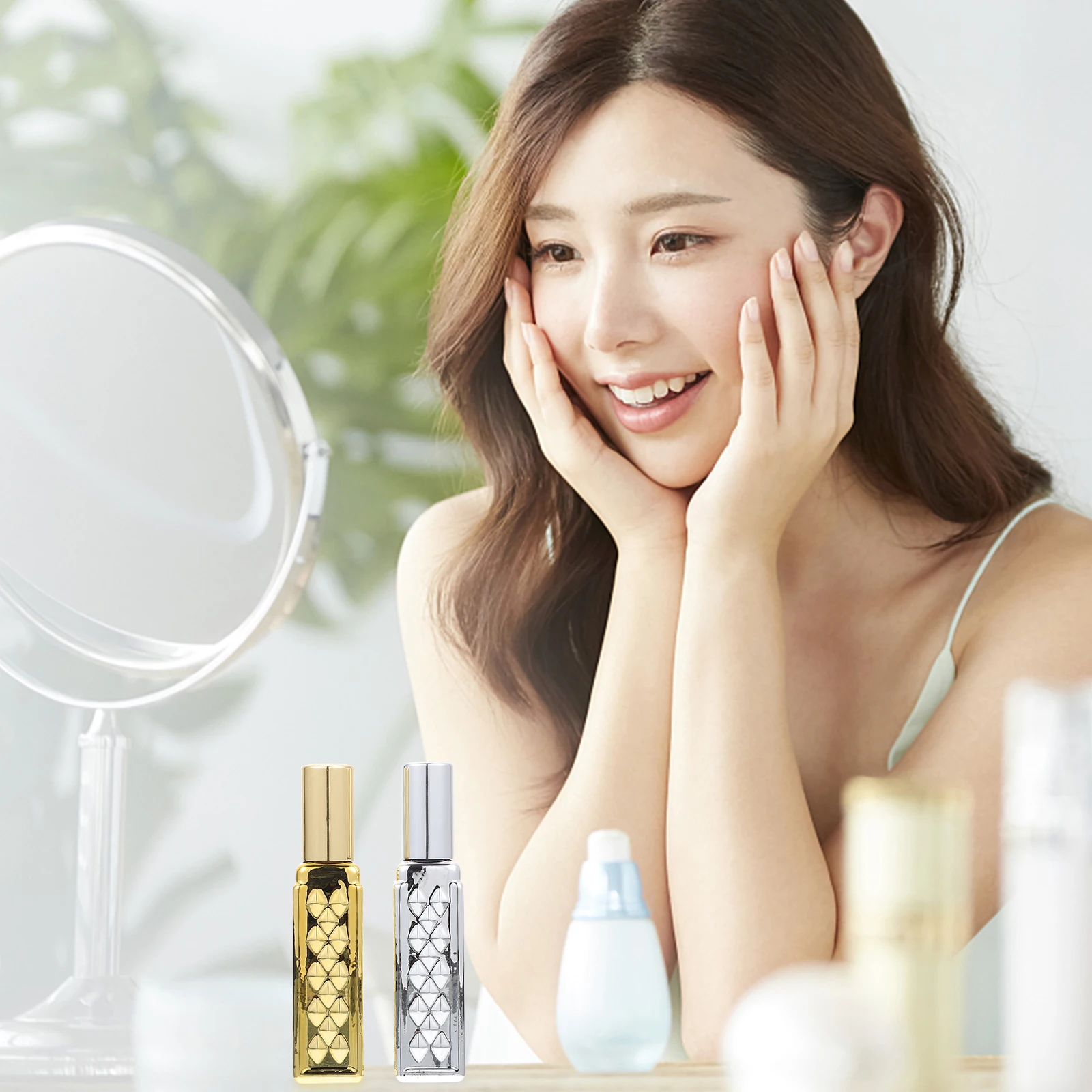 2Pcs Portable Glass Spray Bottles Perfume Storage Travel Bottles for Essential Oils and Lotions Mini Glass Spray Bottle