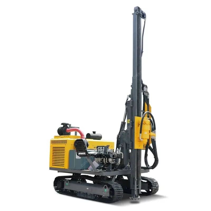 Customized Crawler Type Diesel Powered DTH Drill Rig with Compressor Gearbox Pump for Hard Rock Mining Tunnel Drilling Rig Rock