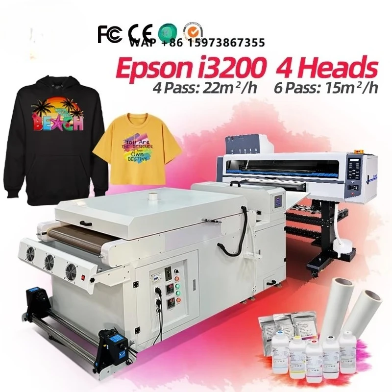 Factory OEM Supplier   Price 60cm T-shirt Heat Press Print Machine Dtf Printer 4 Head I3200 DTF  T-shirt Printer Machine