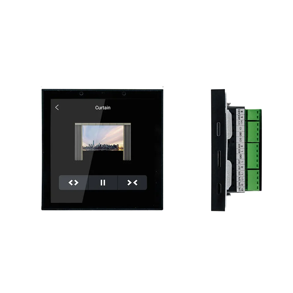 

4-дюймовый сенсорный настенный усилитель, 2x25 Вт, Android 11, BT WiFi, контроллер фоновой музыки со встроенным приложением Yata