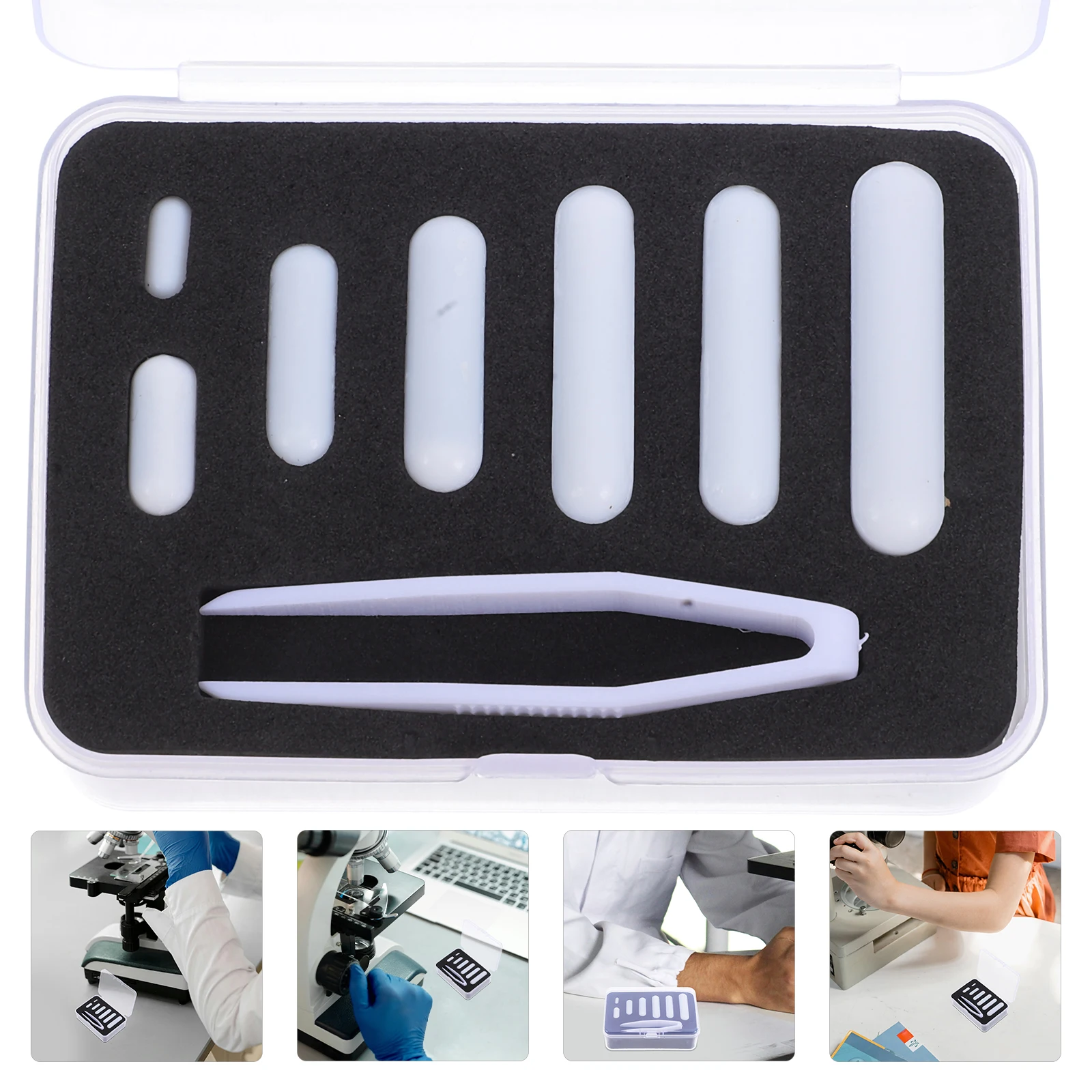

1 set Ptfe Stirring Magnetic Capsule Shaped Stirrer Reusable Stir Bar Replacement Stirrer For Mixing Stir Rod Solution