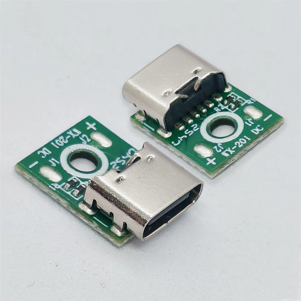 10 Stück Mini Micro TYPEC Anschlusskabel DIY Kabelverbinder Buchse Ladeanschluss Adapter Leiterplatte mit PD-Unterstützung – Detail 4