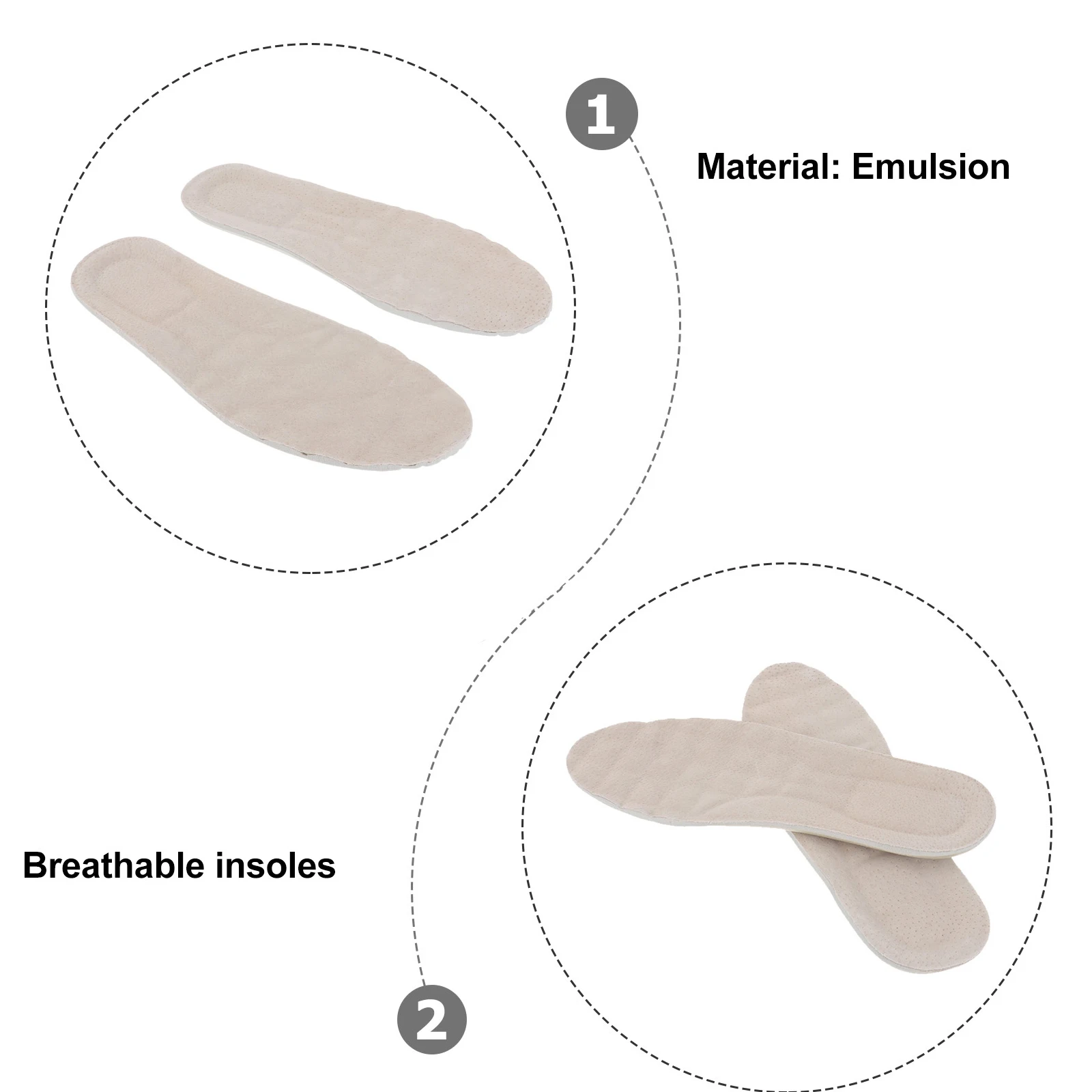 

Latex Sports Insoles Emulsion Absorb Sweat Breathable Comfort Work Shoe Heel Walking Elastic Insoles Shoes Pads