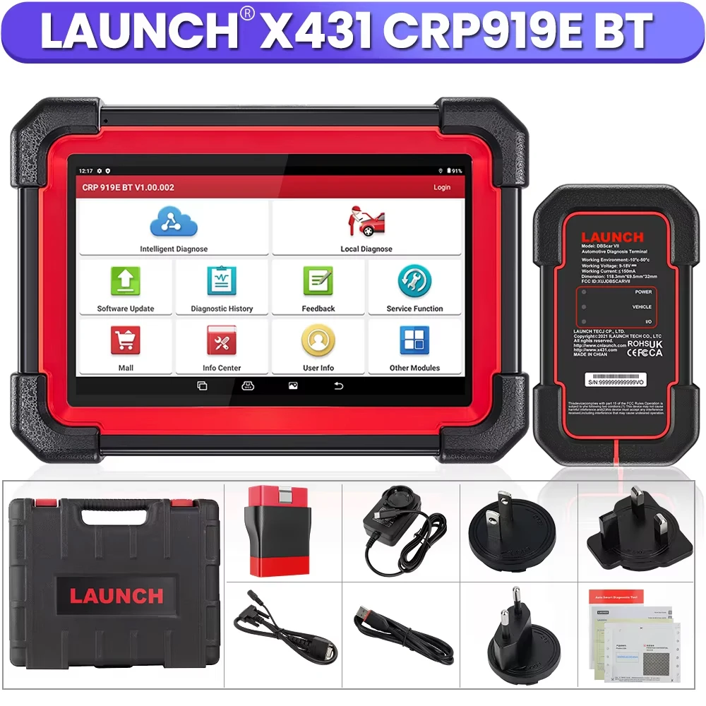 LAUNCH X431 CRP919E BT Auto Diagnose Gereedschap CANFD DOIP Auto OBD2 Scanner Bidirectionele Scantool ECU Codering ALLE Systemen 31 Reset - afbeelding 1