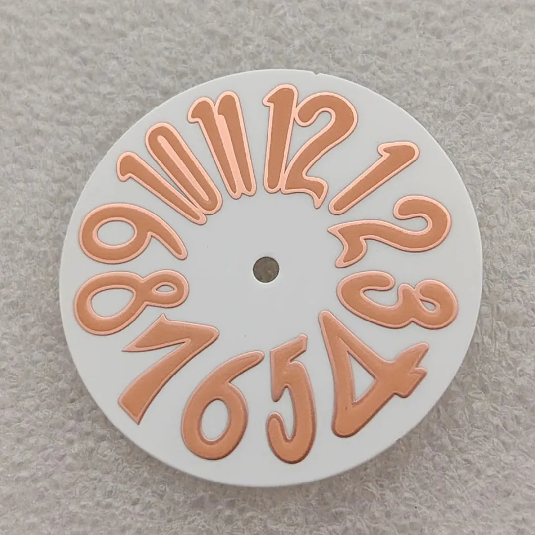 33.2mm Enamel Digital Watch Dial Multiple Color Literal Watch Faces DIY Personalized Watch Accessory for NH35 Movement