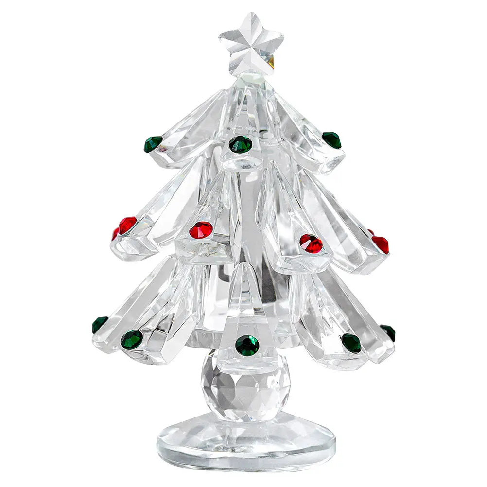 

Christmas Tree Desktop Decoration Glass Material Fine Craftsmanship Festive Window Mantel Fireplace Display Xmas